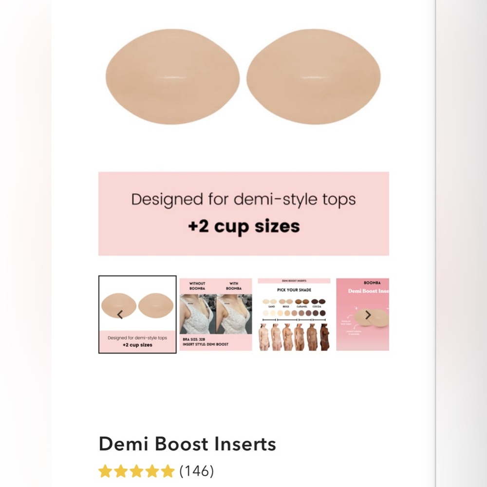 Boomba Demi Boost Inserts Size D,E in Sand